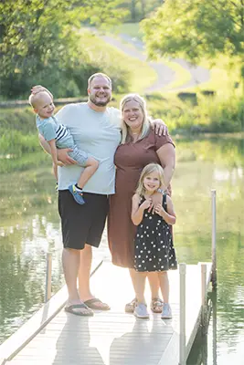 Chiropractor North Liberty IA Joe Stevens With Family